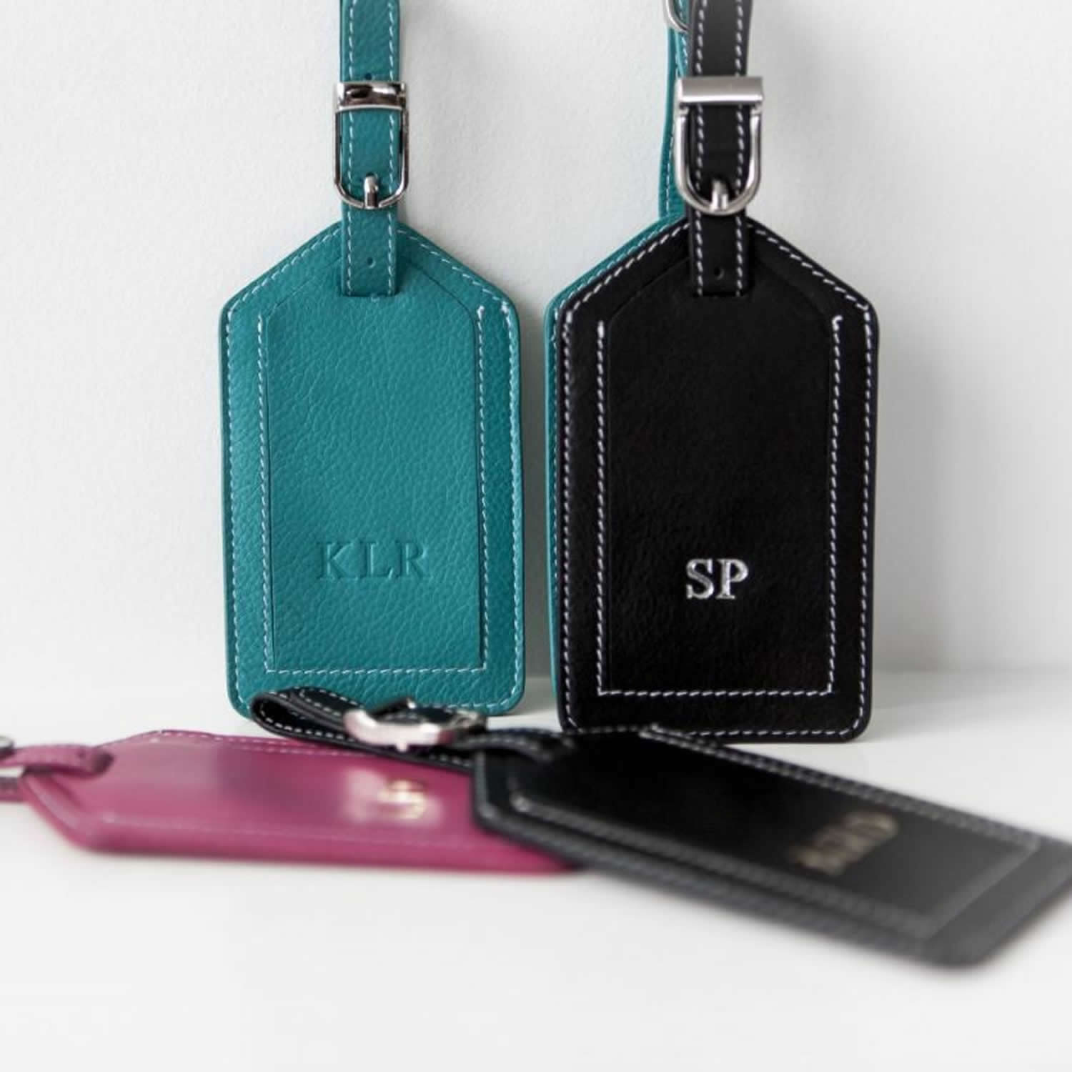 Leather Luggage Tag Hinterland Foil Travel Monogram Leather